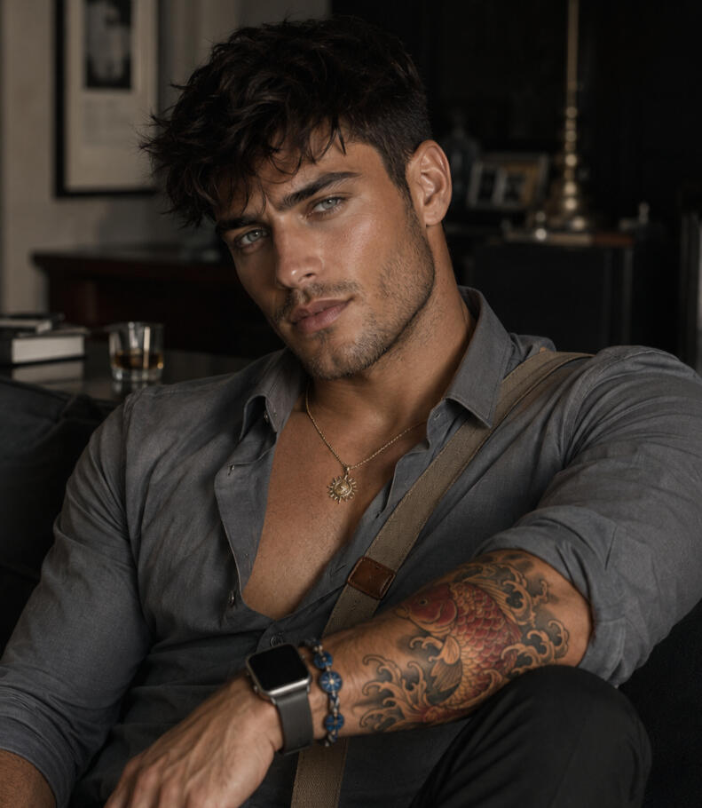 Dominic in casual pose